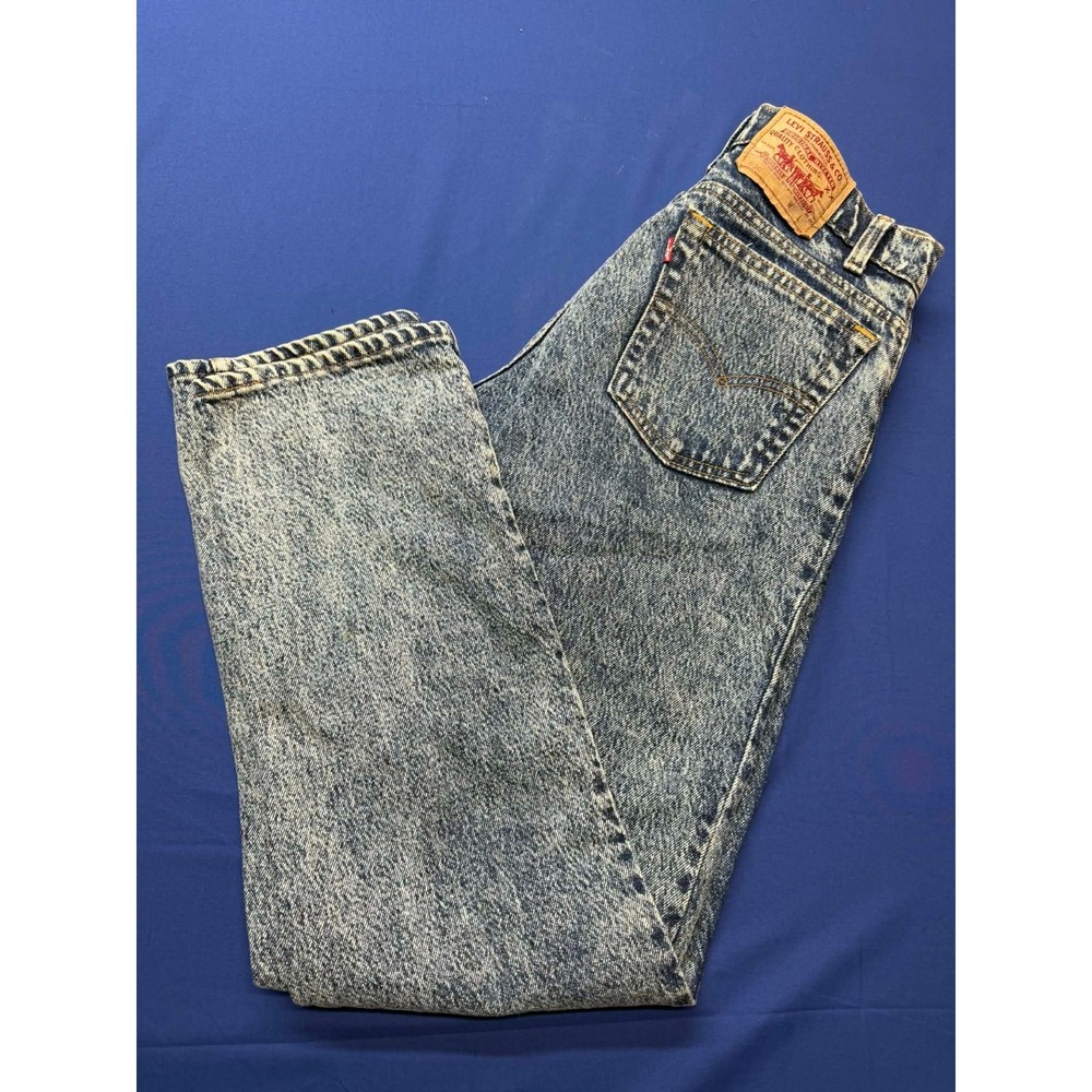 Vtg 80s 90s Levis 506 0520 Sz 31x32 Distressed Acid Wash Straight Leg Jeans USA